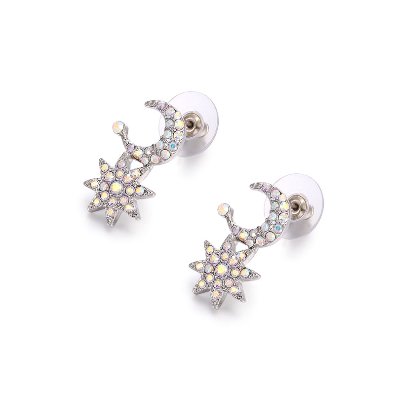 Moon and Star Earrings