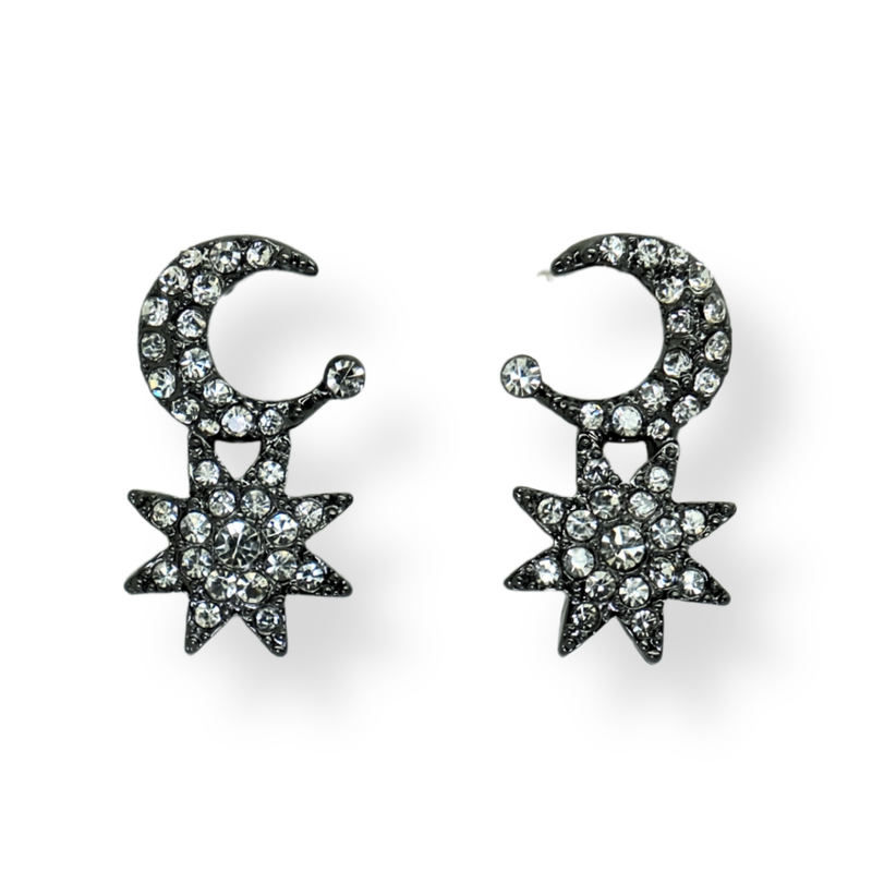 Moon and Star Earrings