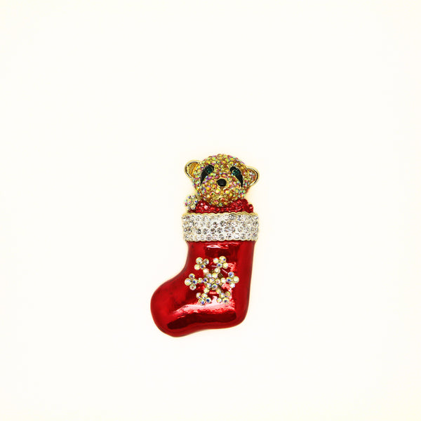 Christmas Boxer Dog Brooch