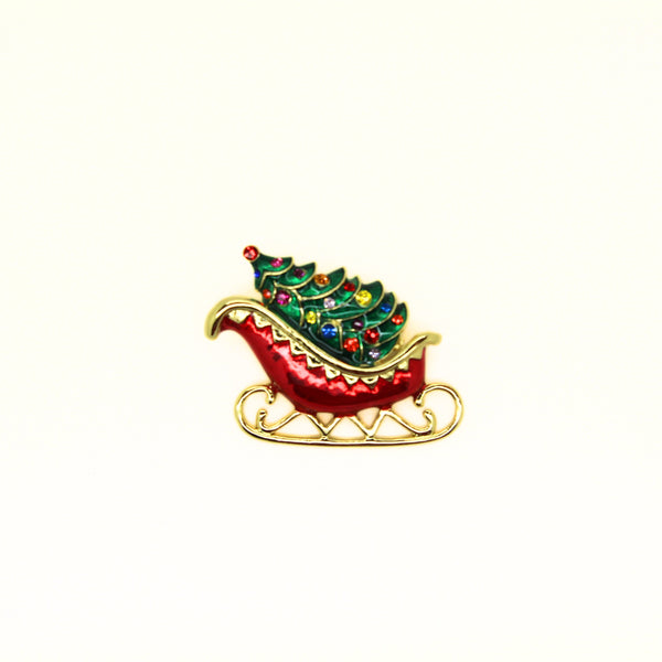 Christmas Sleigh Brooch