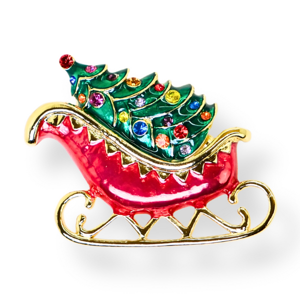Christmas Sleigh Brooch
