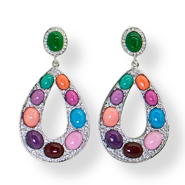 Bold Crystal Teardrop Earrings