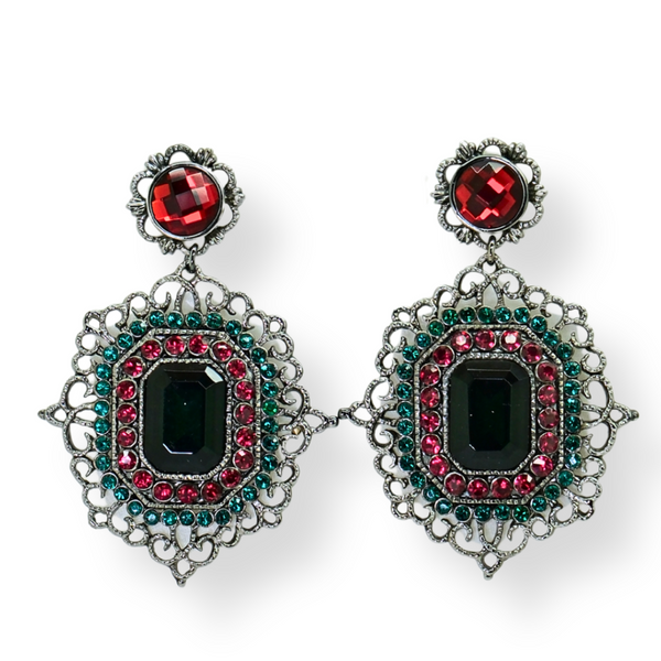 Antique Style Crystal Earrings