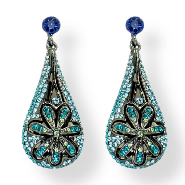 Teardrop Tropical Flower Earrings