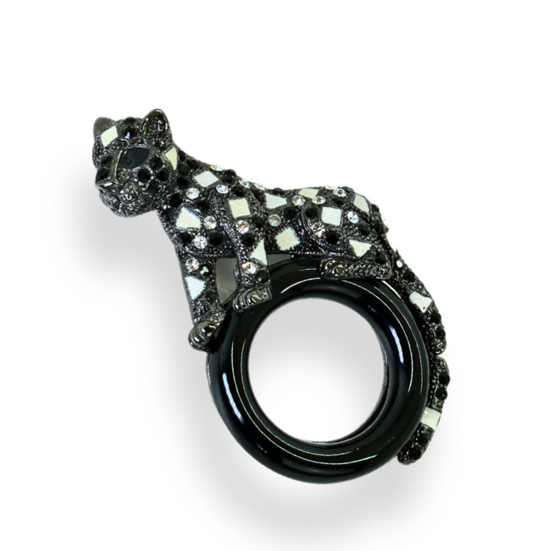Perching Leopard Brooch
