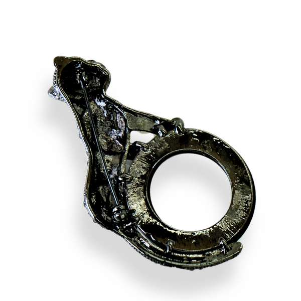 Perching Leopard Brooch
