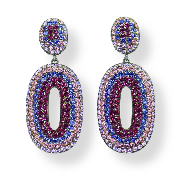 Double Oval Drop Earrings