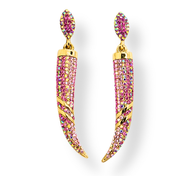 Crystal Tusk Earrings