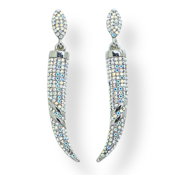 Crystal Tusk Earrings