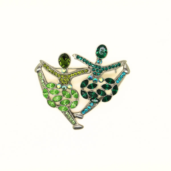 Double Dancers Brooch