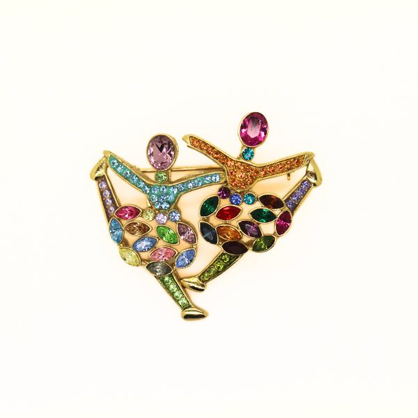 Double Dancers Brooch