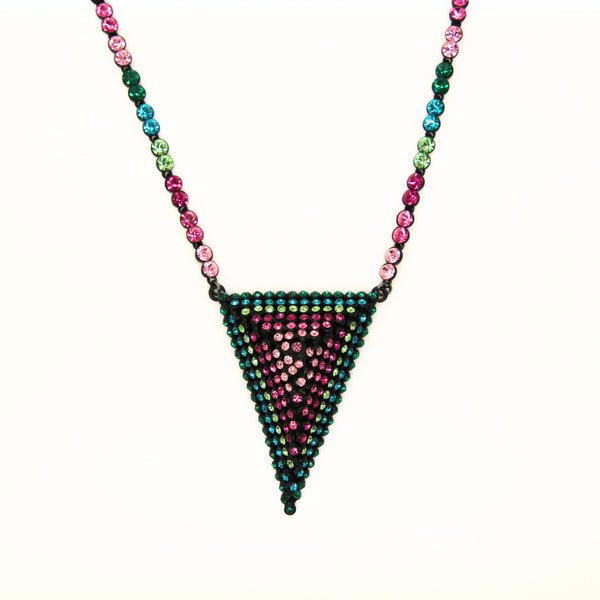 Rainbow Geometric Necklace