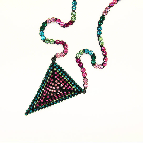 Rainbow Geometric Necklace