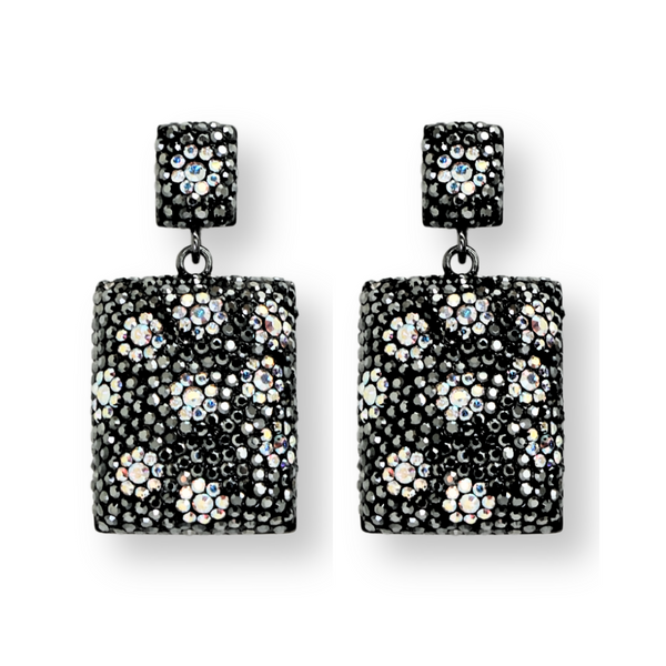 Rectangle Mini Flowers Earrings