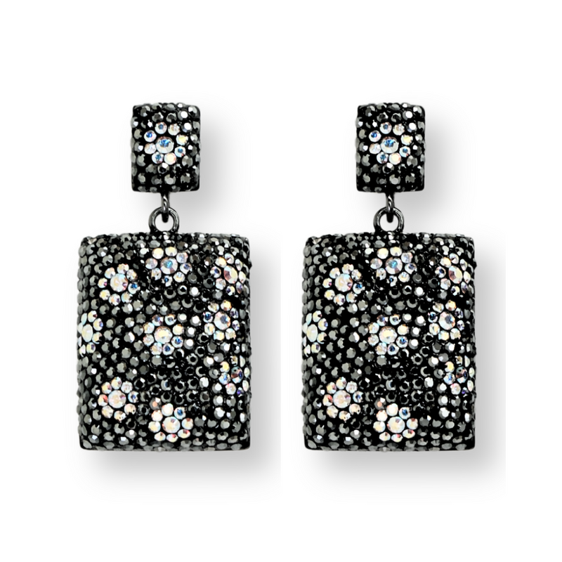 Rectangle Mini Flowers Earrings