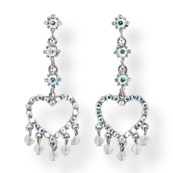 Love Heart Drop Earrings