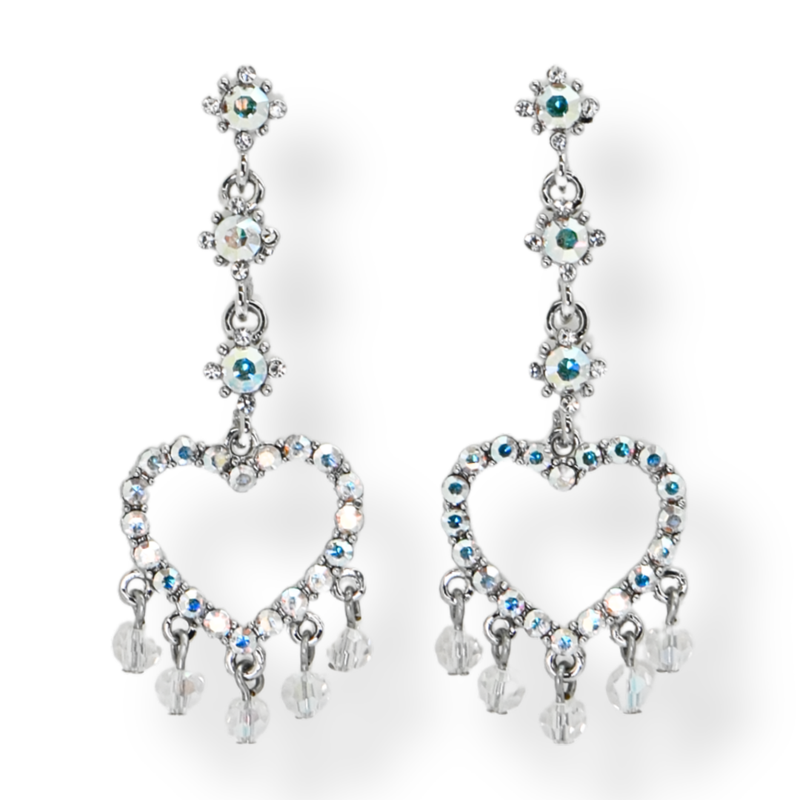 Love Heart Drop Earrings