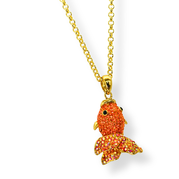 Crystal Goldfish Necklace
