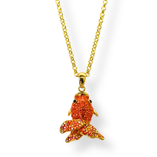 Crystal Goldfish Necklace