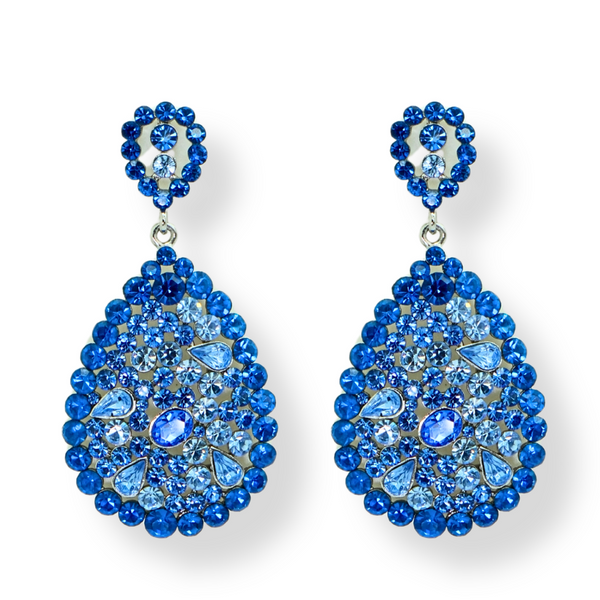 Large Crystal Double Drop Earrings