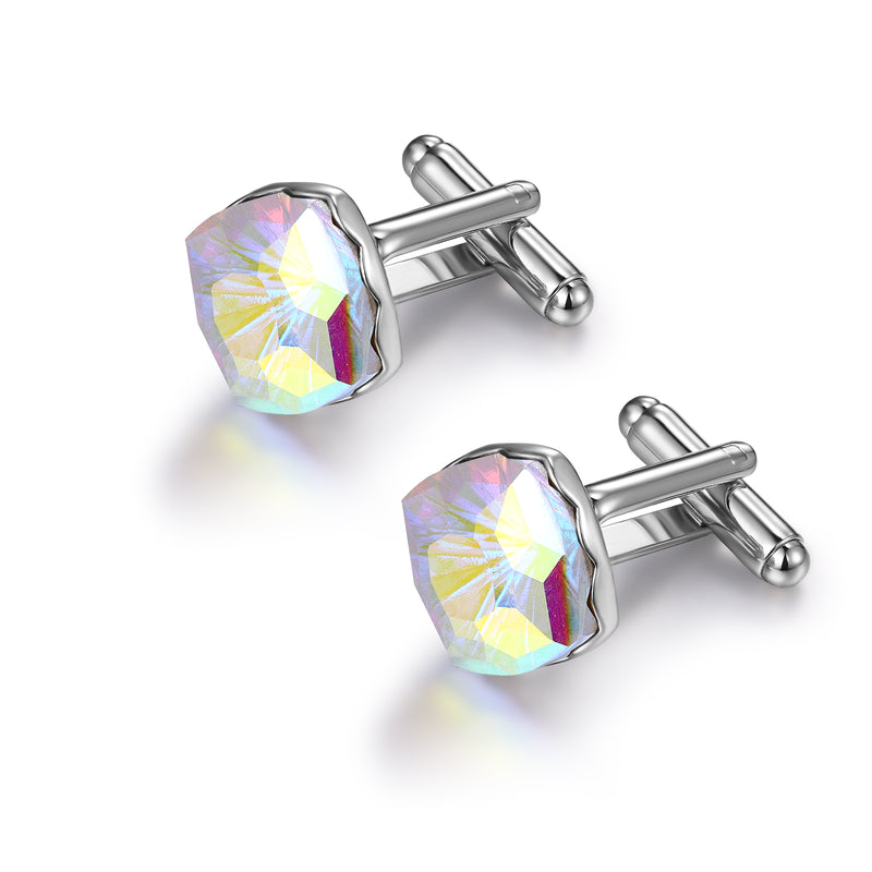 Iridescent Crystal Cufflinks