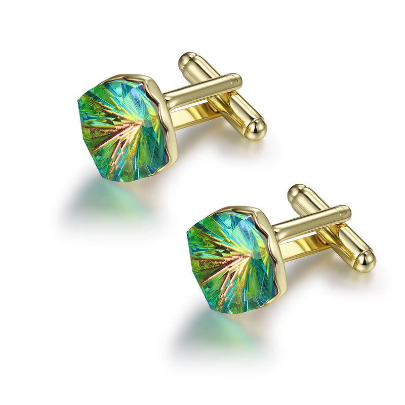 Iridescent Crystal Cufflinks