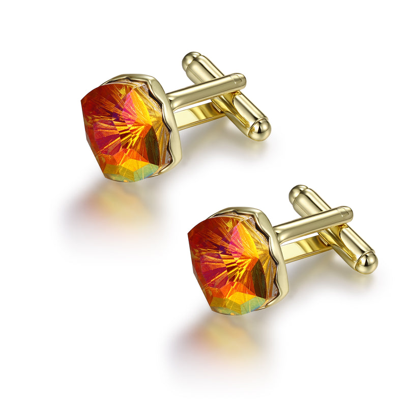 Iridescent Crystal Cufflinks