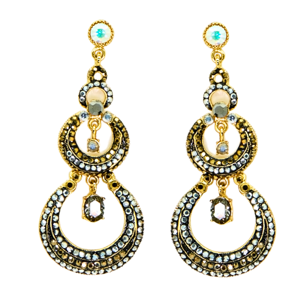 Elaborate Triple Drop Earrings