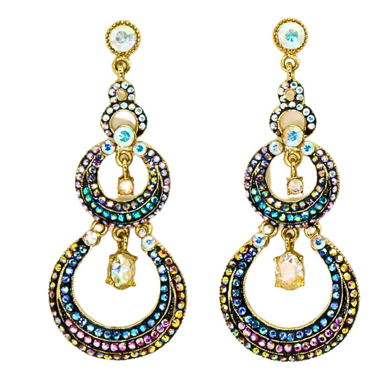 Elaborate Triple Drop Earrings