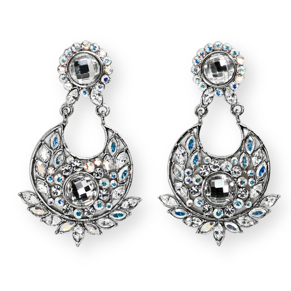 Multi Crystal Drop Earrings