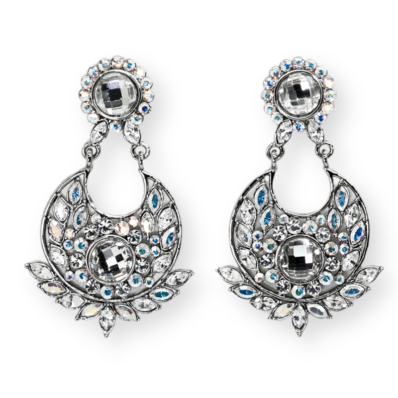 Multi Crystal Drop Earrings