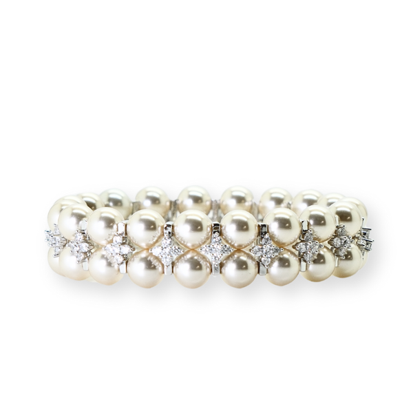 Crystal and Faux Pearl Bracelet