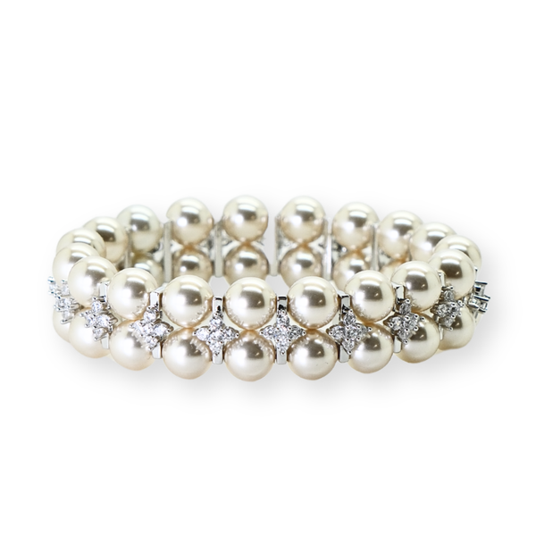 Crystal and Faux Pearl Bracelet
