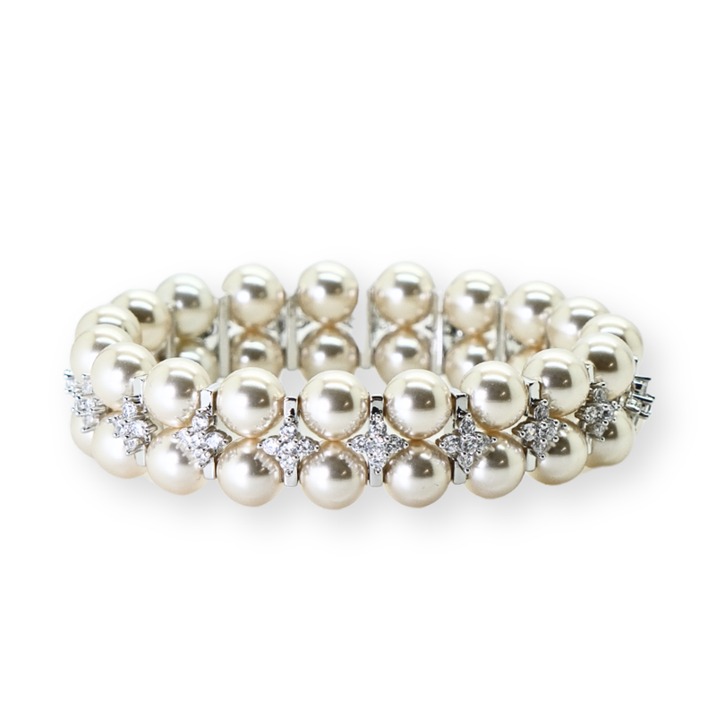 Crystal and Faux Pearl Bracelet