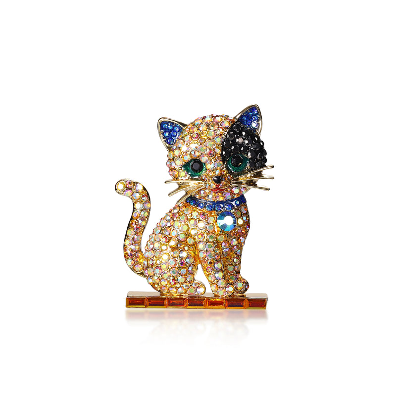 Crystal Kitten Brooch | Crystal Brooch | Butler & Wilson
