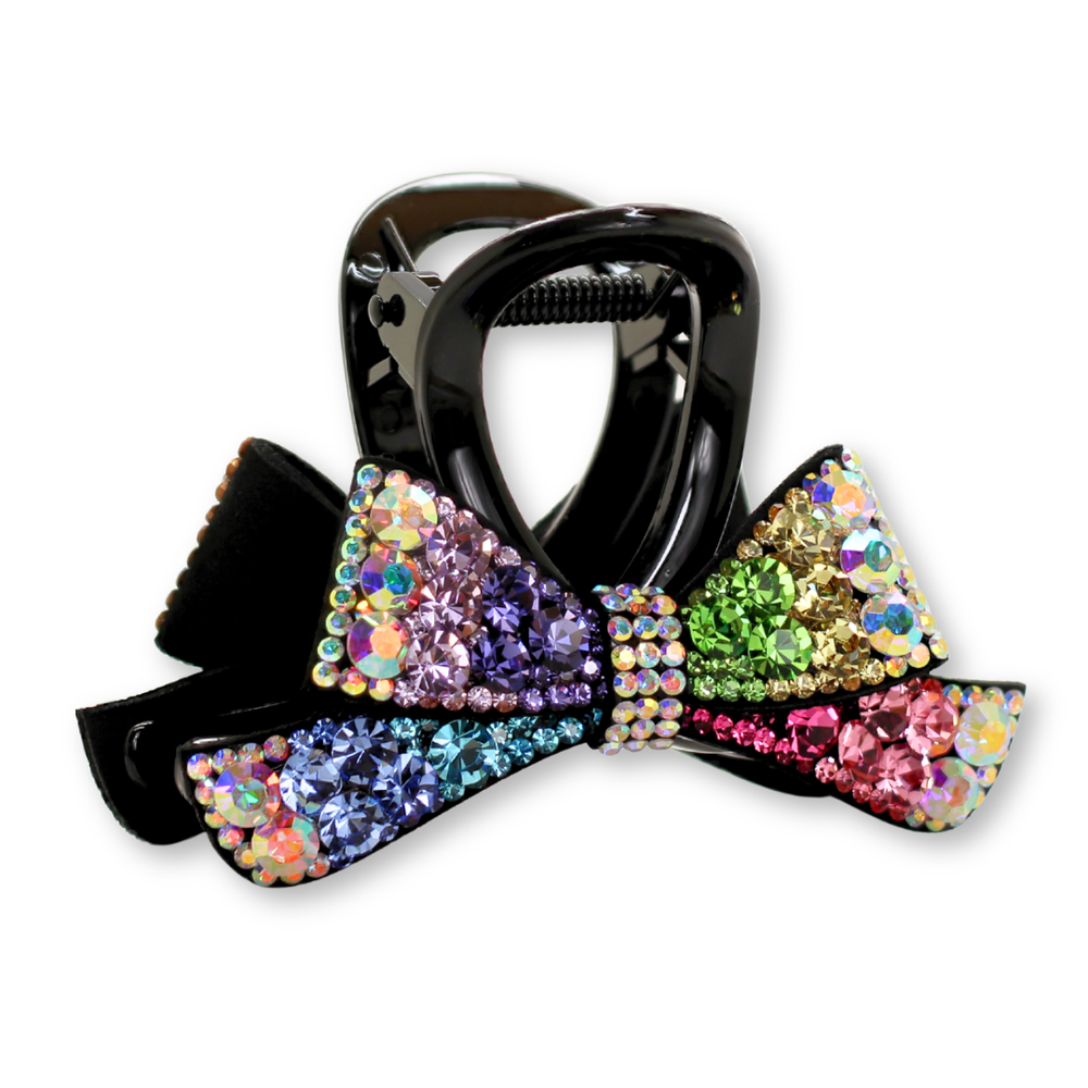 Crystal Bow Bulldog Hairclip | Crystal Hairclip | Butler & Wilson