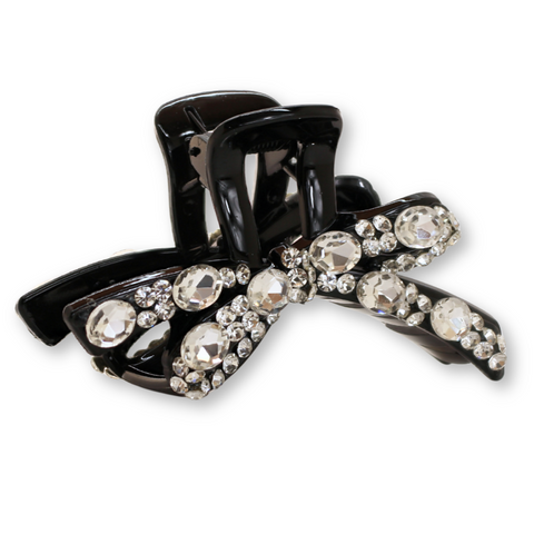 Collana vintage con fiori di cristallo Butler and Wilson: ghirlanda di perline di perle finte nere - Italia Collana vintage con fiori di cristallo Butler and Wilson: ghirlanda di perline di perle finte nere - Italia