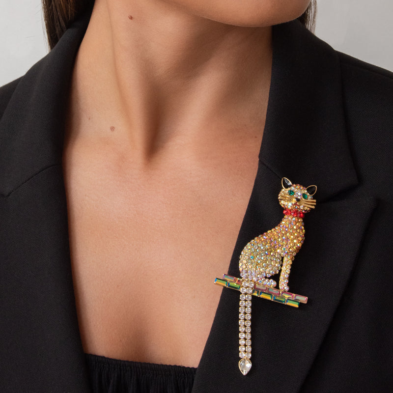 Articulated Cat Brooch