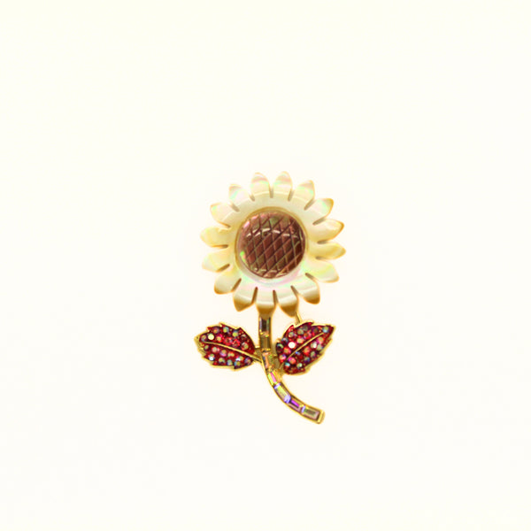 Shell Sunflower Brooch