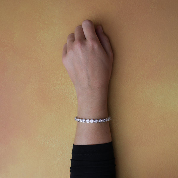 Circle Crystal Tennis Bracelet