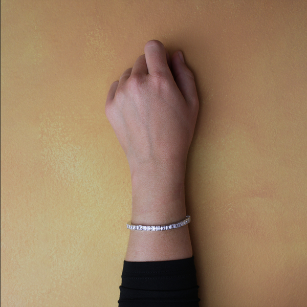 Cube Crystal Tennis Bracelet