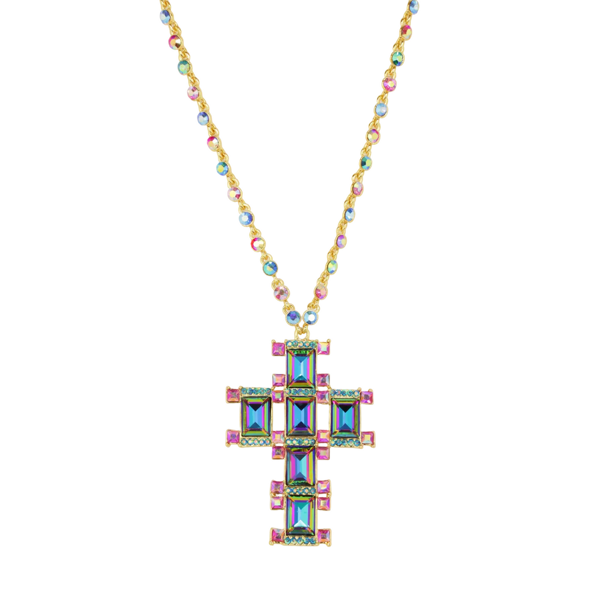 Art Deco Style Cross Necklace | Crystal Necklace | Butler & Wilson