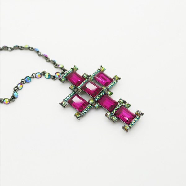 Art Deco Cross Necklace