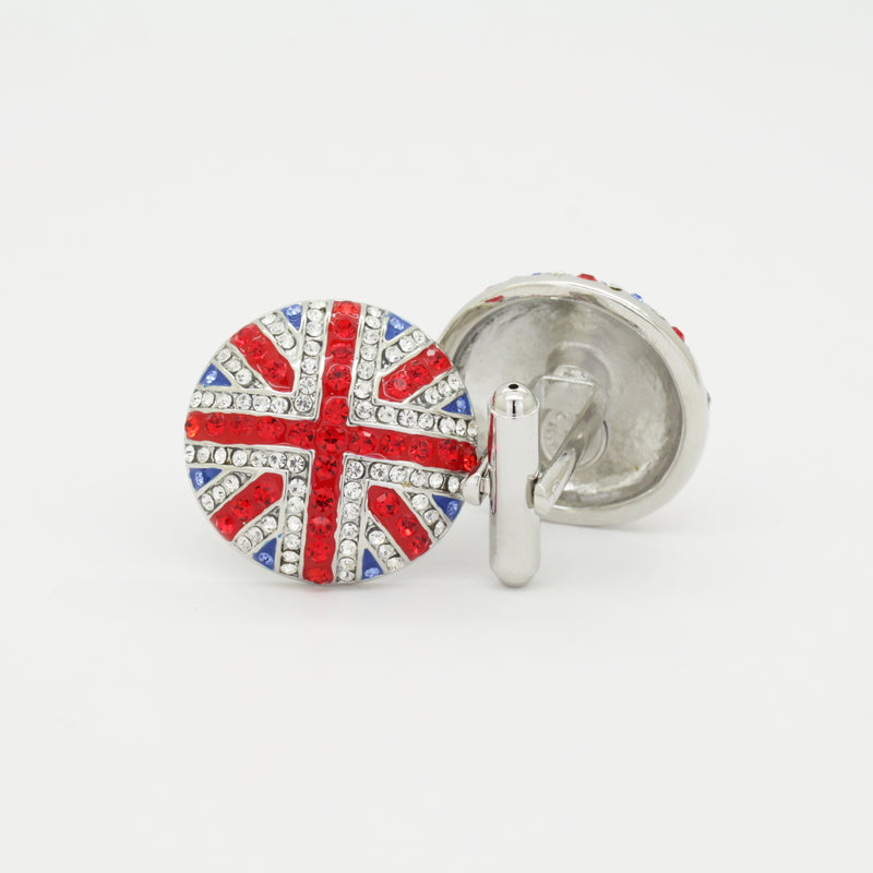 Crystal Union Jack Cufflinks