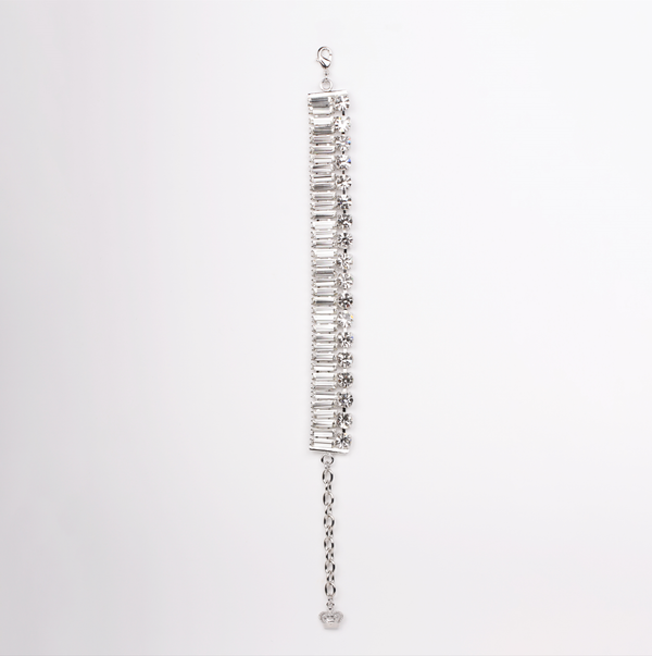 Single Row Baguette Crystal Bracelet