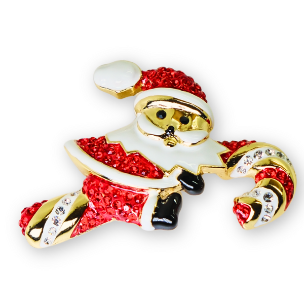 Flying Santa Claus Brooch