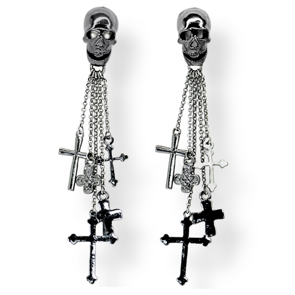 Skulls and Crosses Earrings