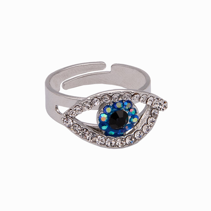 Adjustable Crystal Eye Ring