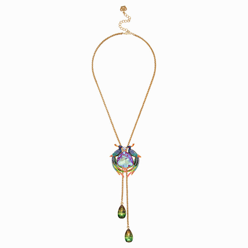 Crystal Peacock Lariat