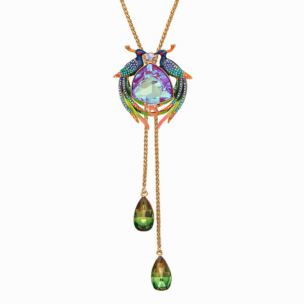 Crystal Peacock Lariat